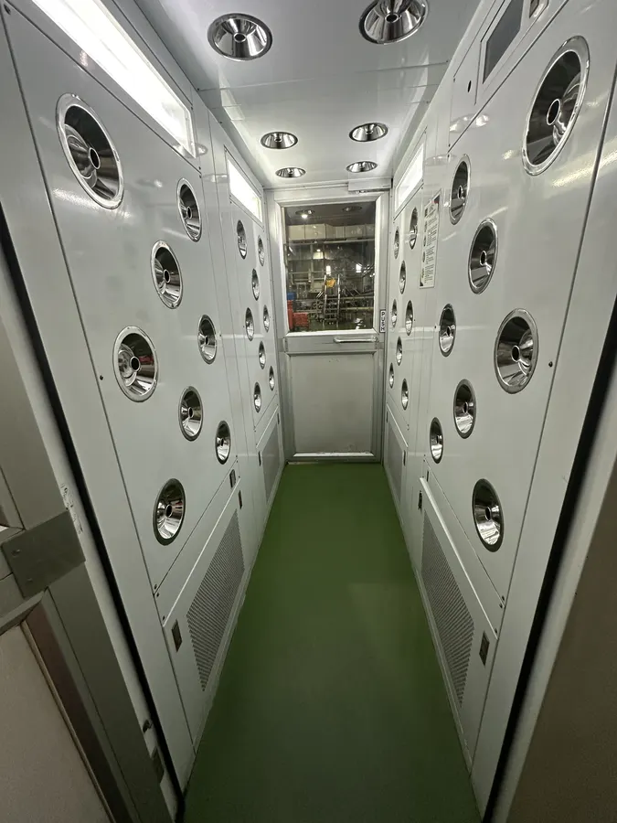 Cleanroom corridor before CC Matting installation